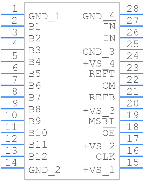 ADS800U/1K - Texas Instruments - PCB symbol