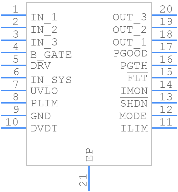 TPS26633PWPT - Texas Instruments - PCB symbol
