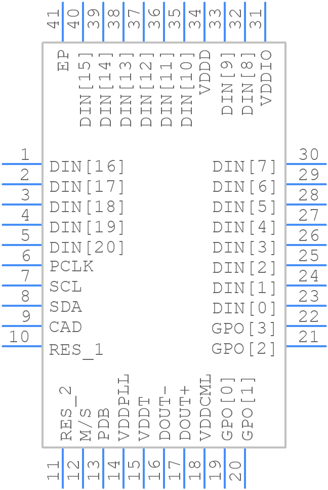 DS92LX2121SQ/NOPB - Texas Instruments - PCB symbol