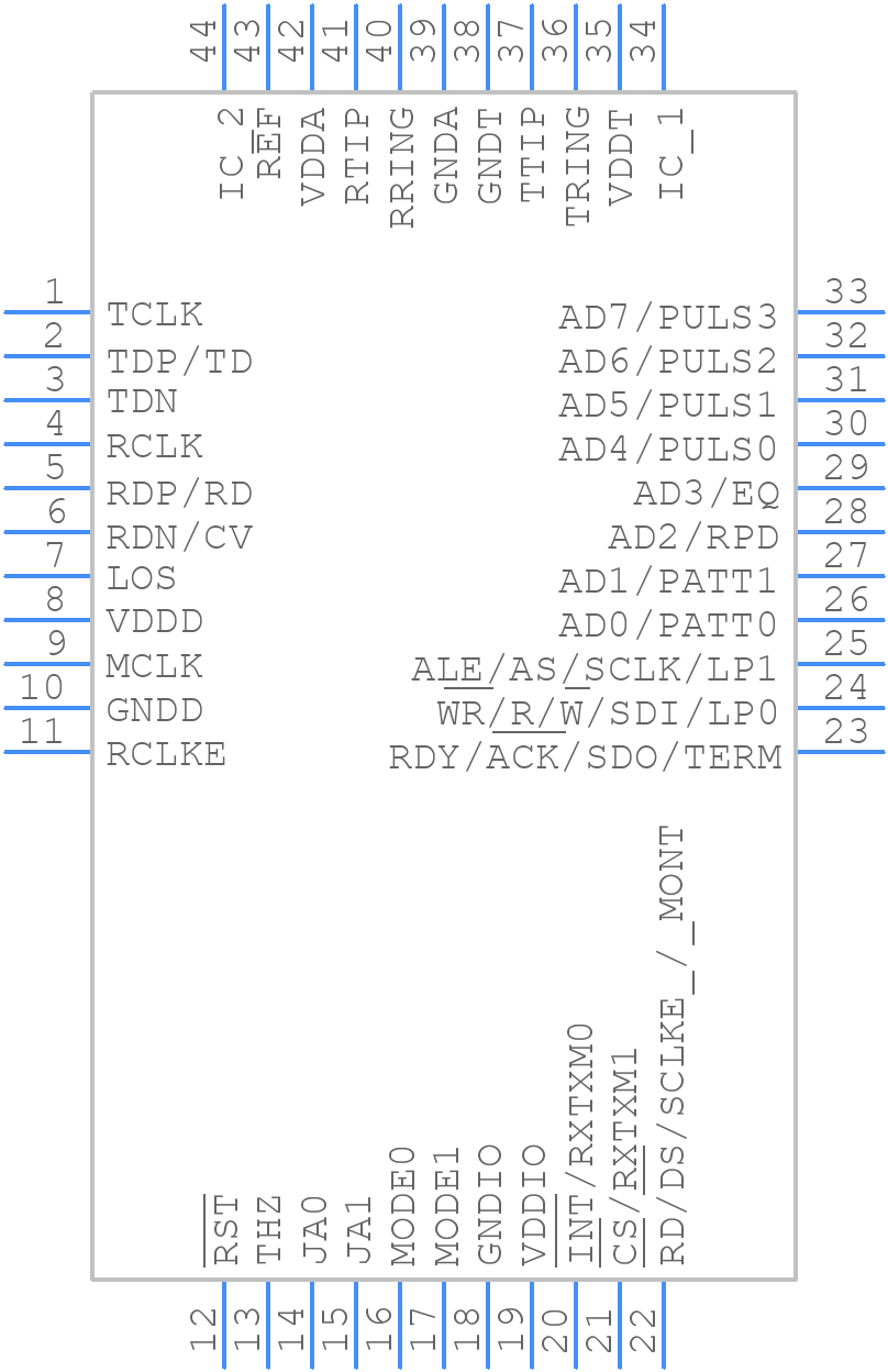 82V2081PPG - Renesas Electronics - PCB symbol