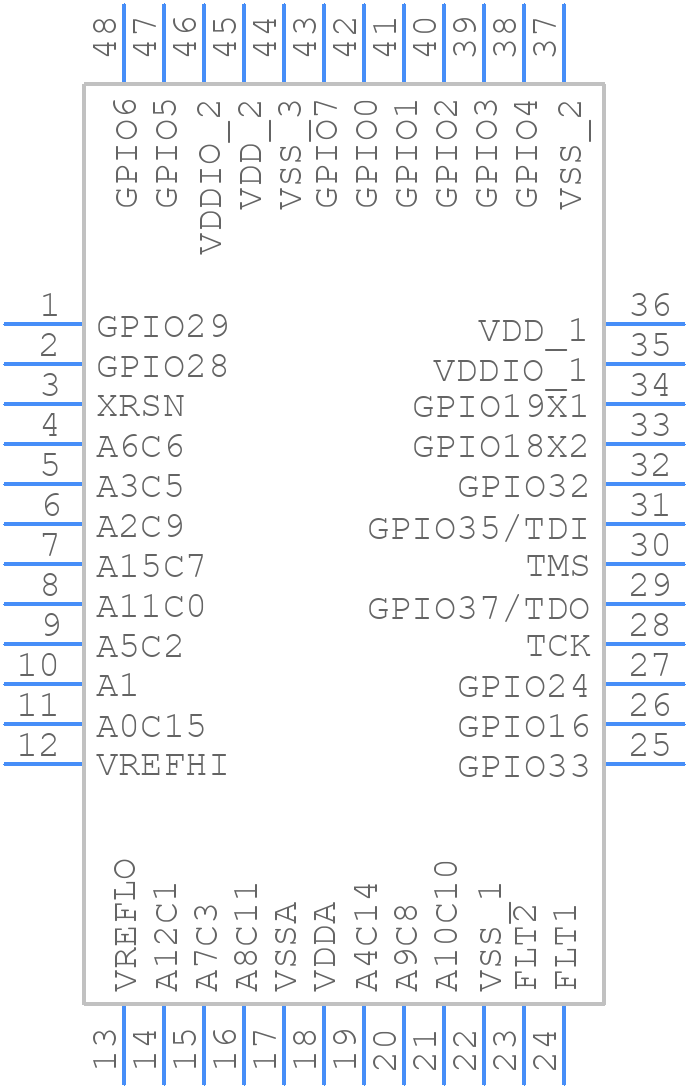 XF280025CPTS - Texas Instruments - PCB symbol