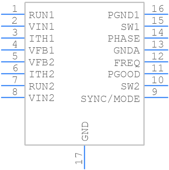LTC3417AEDHC-2#TRPBF - Analog Devices - PCB symbol