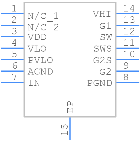 UCC27221PWPR - Texas Instruments - PCB symbol