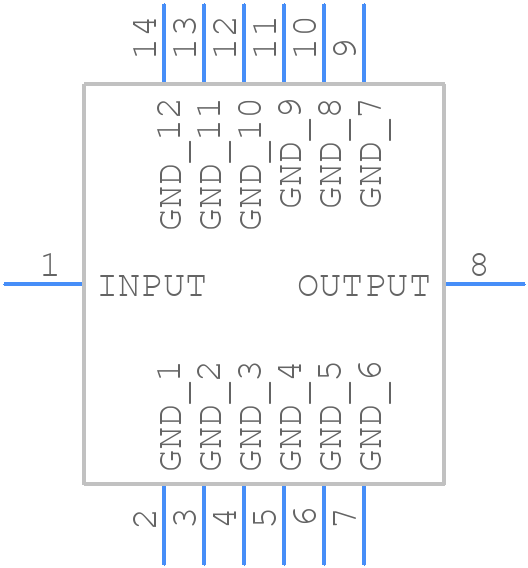 BPF-A355+ - Mini-Circuits - PCB symbol