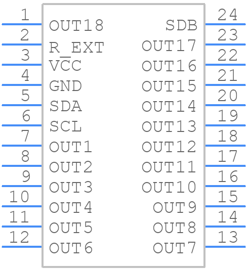 IS31FL3218-GRLS2 - Lumissil Microsystems - PCB symbol