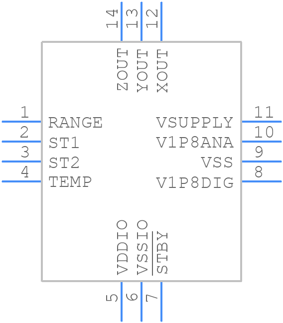 ADXL354CEZ-RL7 - Analog Devices - PCB symbol