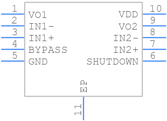 TPA6112A2DGQRG4 - Texas Instruments - PCB symbol
