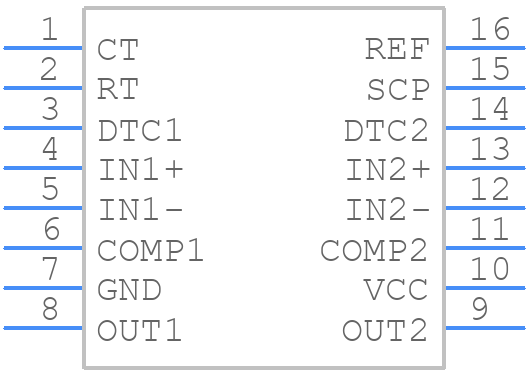 TL1454ACDG4 - Texas Instruments - PCB symbol