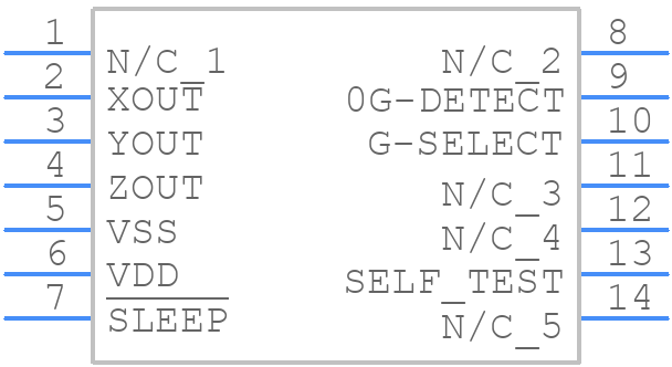 MMA7361LCR1 - NXP - PCB symbol