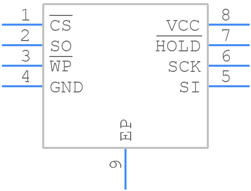 AT25SF641B-MHB-T - Adesto Technologies - PCB symbol