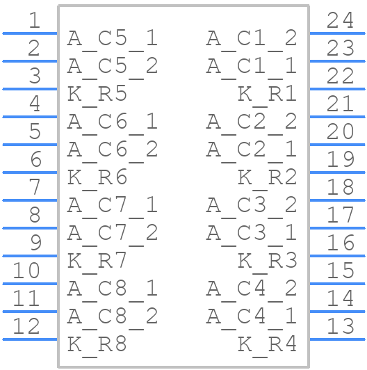 TBA23-12SURKCGKWA - Kingbright - PCB symbol