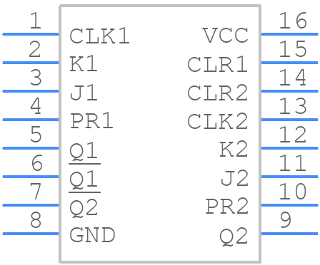 MM74HC112J - Texas Instruments - PCB symbol