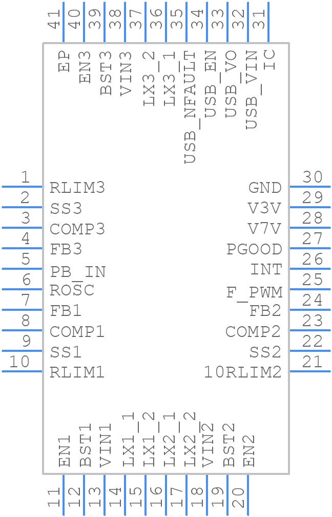 TPS65257RHAT - Texas Instruments - PCB symbol