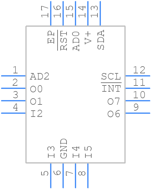 MAX7322ATE+ - Analog Devices - PCB symbol