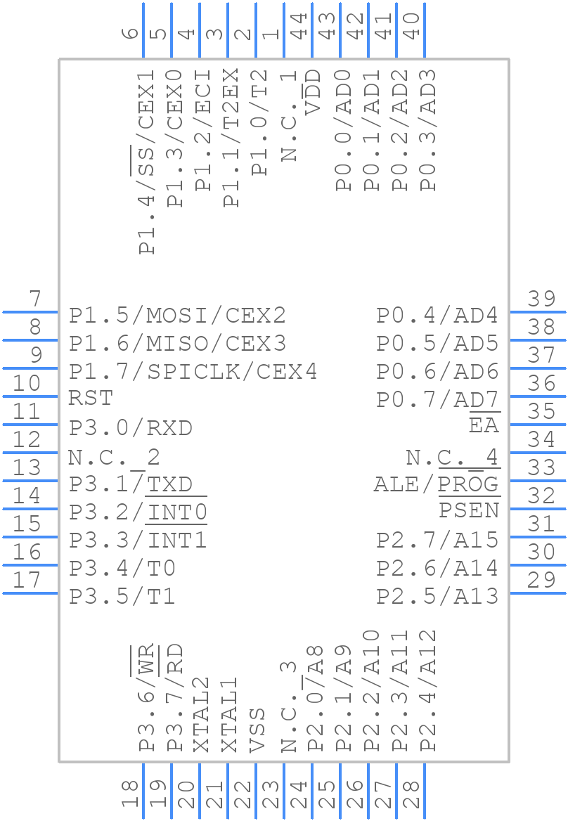 P89V51RD2FA,512 - NXP - PCB symbol