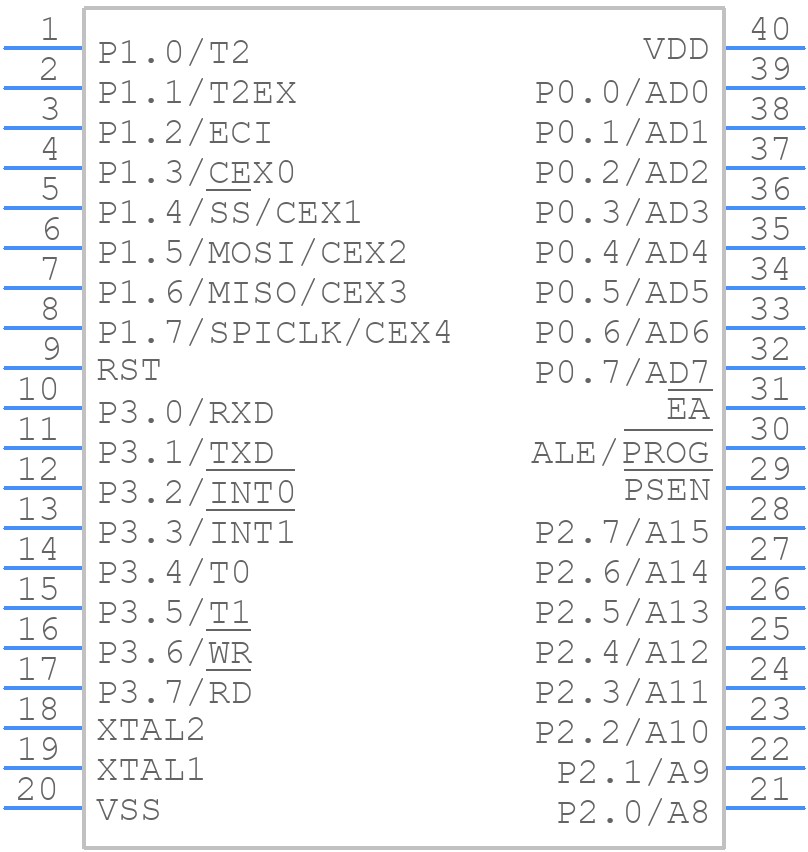 P89V51RD2FN/112 - NXP - PCB symbol