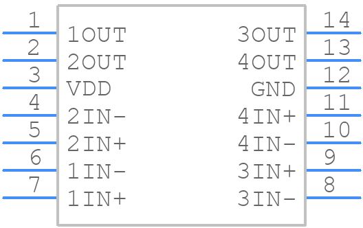 TLC3704IDG4 - Texas Instruments - PCB symbol