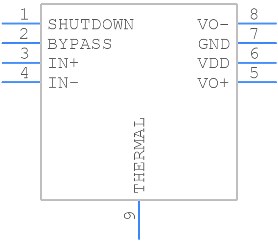 TPA721DGN - Texas Instruments - PCB symbol