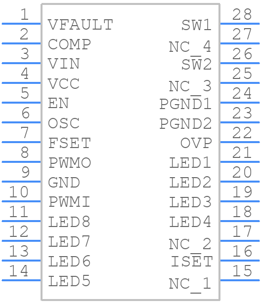 MP3388EY-LF-P - Monolithic Power Systems (MPS) - PCB symbol