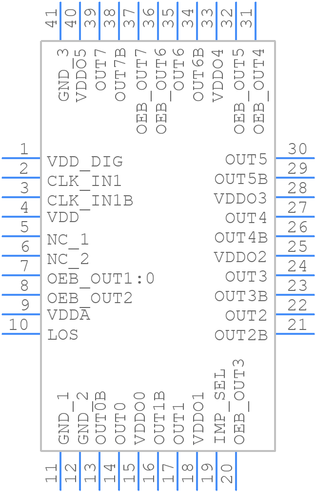 Si53258A-D01AM - Silicon Labs - PCB symbol