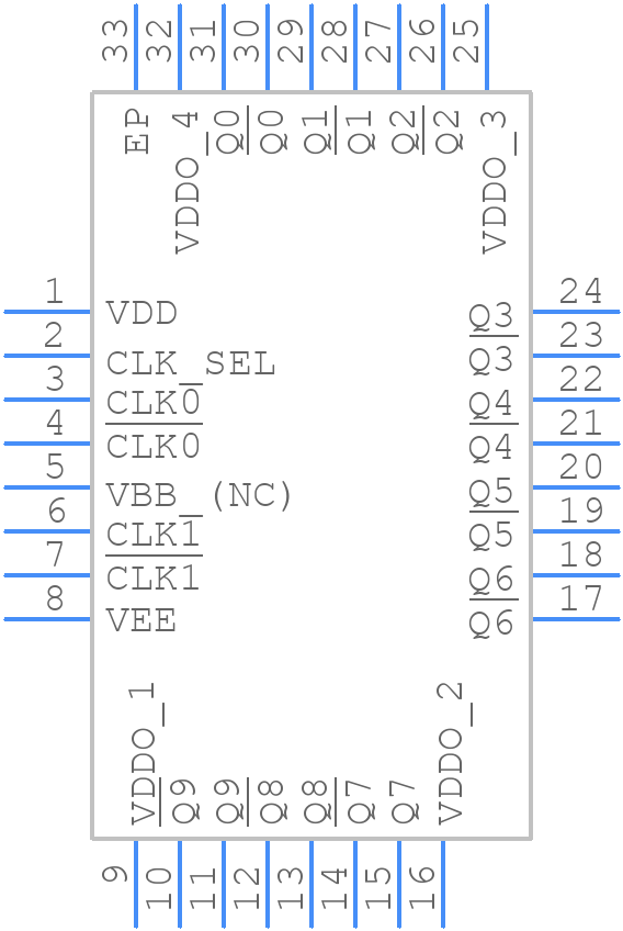 PI6C4911510FAIEX - Diodes Incorporated - PCB symbol
