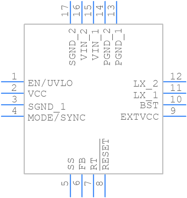 MAX17631BATE+ - Analog Devices - PCB symbol