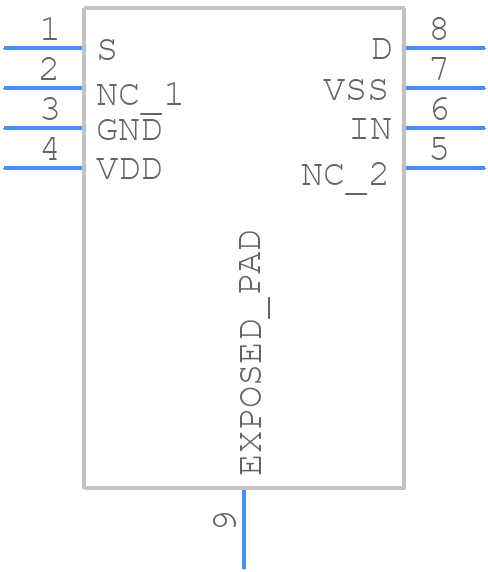 ADG5401BCPZ-RL7 - Analog Devices - PCB symbol