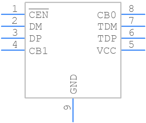 MAX14644ETA+T - Analog Devices - PCB symbol