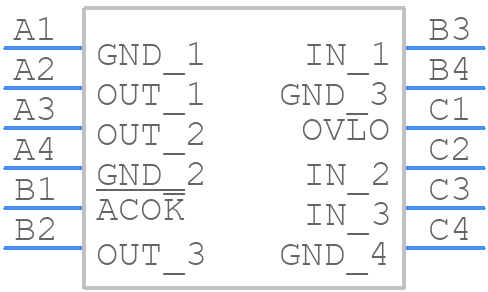 MAX14654EWC+T - Analog Devices - PCB symbol