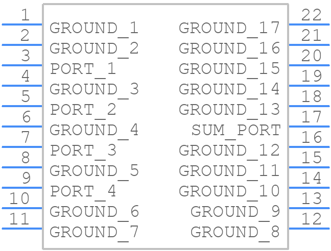 SEPS-4-222+ - Mini-Circuits - PCB symbol