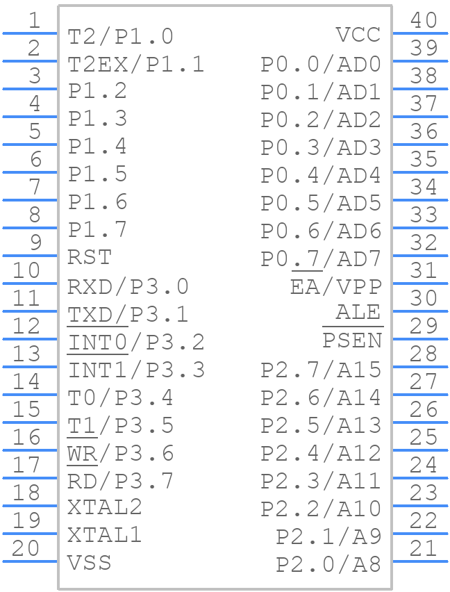 P87C52UBPN - NXP - PCB symbol