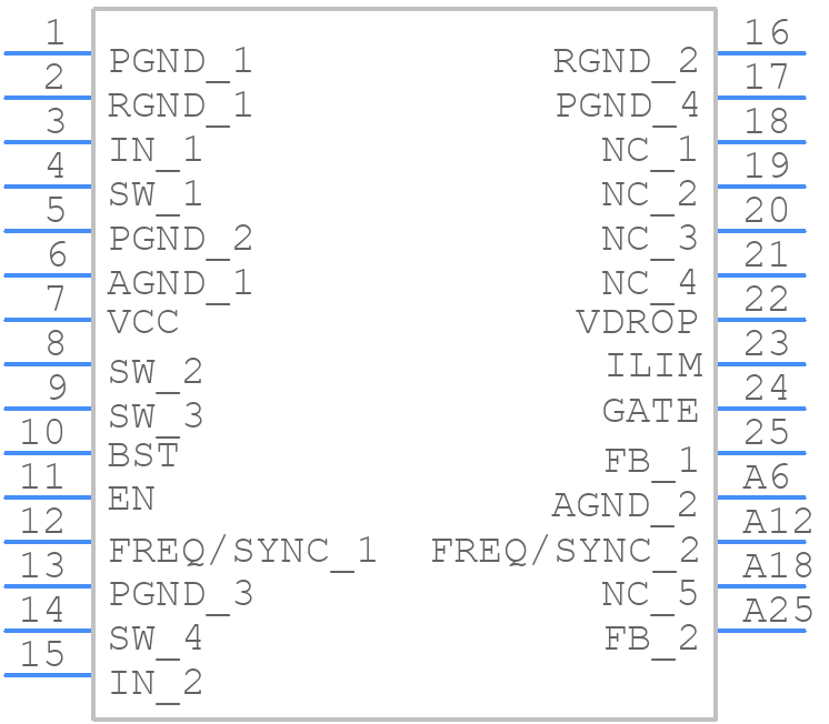 MPQ4480GV-AEC1-P - Monolithic Power Systems (MPS) - PCB symbol