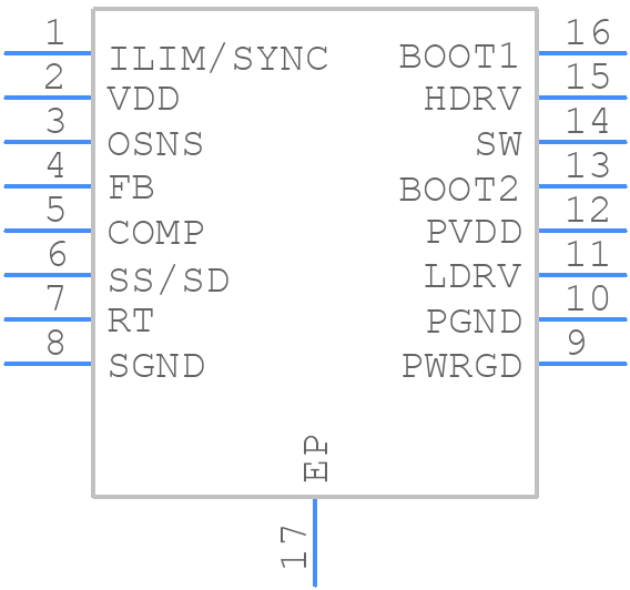 TPS40021PWP - Texas Instruments - PCB symbol