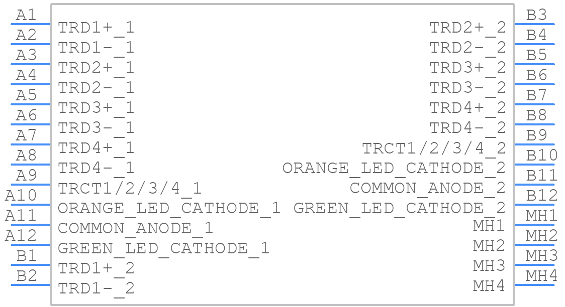 0843-2B1T-33D-F - BelFuse - PCB symbol