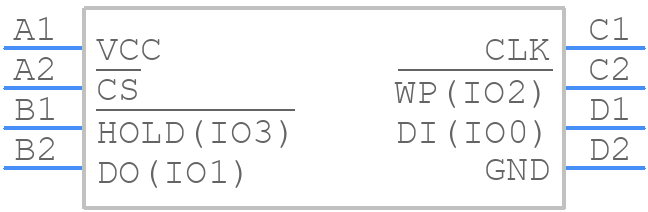 W25Q80EWBYIG TR - Winbond - PCB symbol
