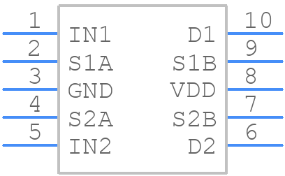 ADG836YRMZ - Analog Devices - PCB symbol