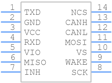 ATA6570-GNQW1 - Microchip - PCB symbol