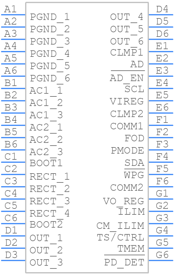 BQ51025YFPT/BKN - Texas Instruments - PCB symbol