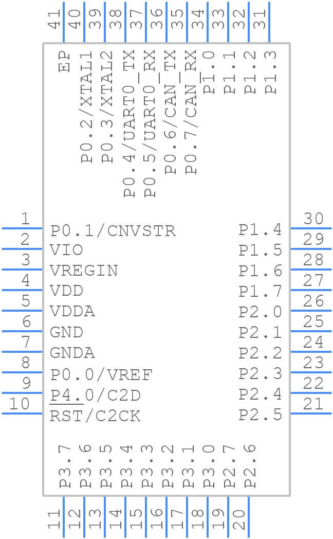 C8051F569-AMR - Silicon Labs - PCB symbol