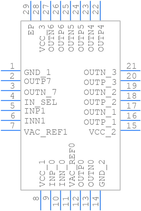 CDCLVD1208RHDT/BKN - Texas Instruments - PCB symbol