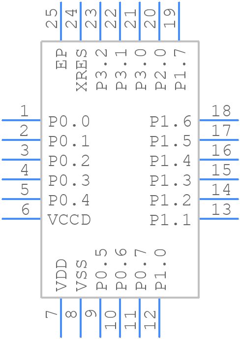 CY8C4014LQI-422 - Infineon - PCB symbol