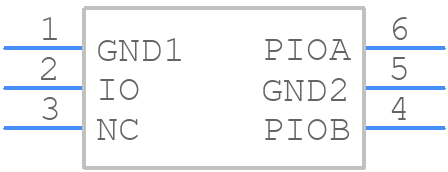 DS2413P+ - Analog Devices - PCB symbol