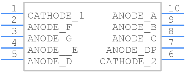 HDSP-A903 - Avago Technologies - PCB symbol