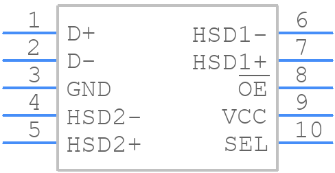 FSUSB104UMX - onsemi - PCB symbol
