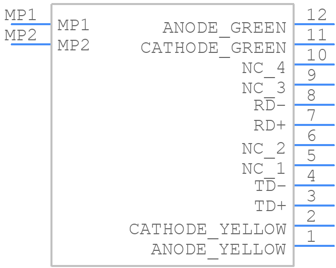 JX30-0005NLT - Yageo Group - PCB symbol