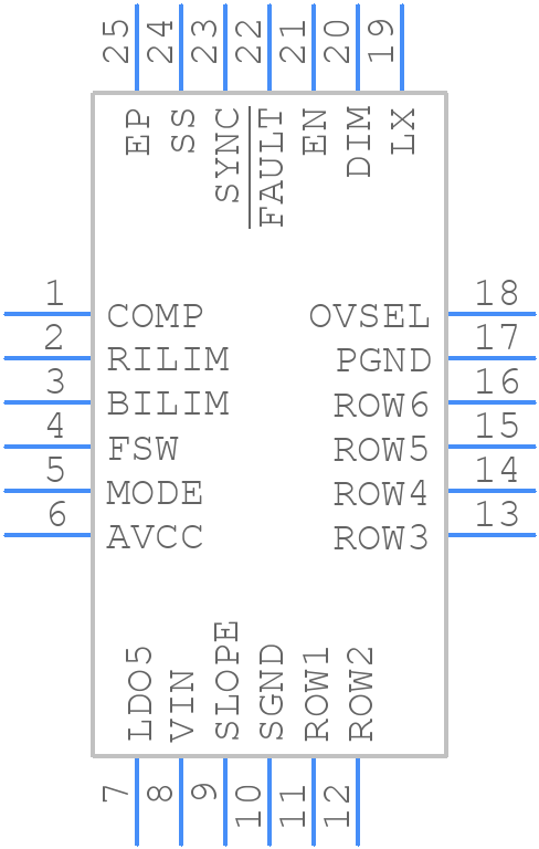LED7707TR - STMicroelectronics - PCB symbol