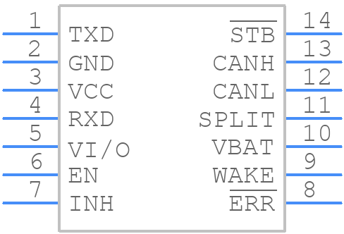 MAX13041ASD+T - Analog Devices - PCB symbol
