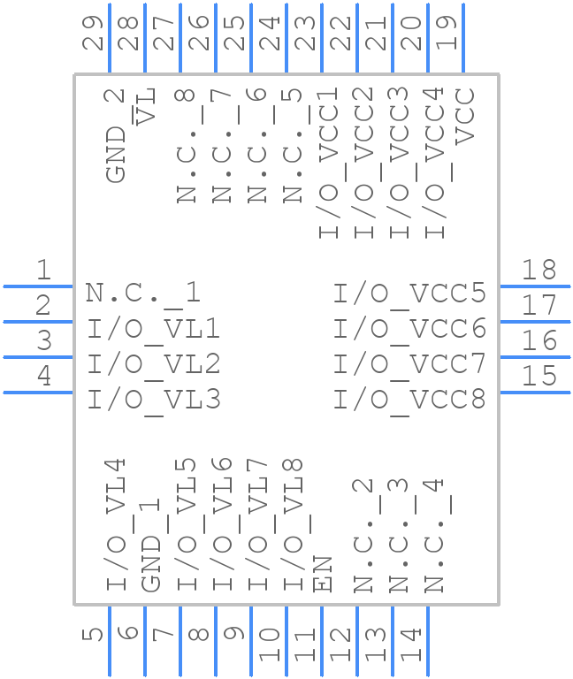 MAX13055EETI+ - Analog Devices - PCB symbol