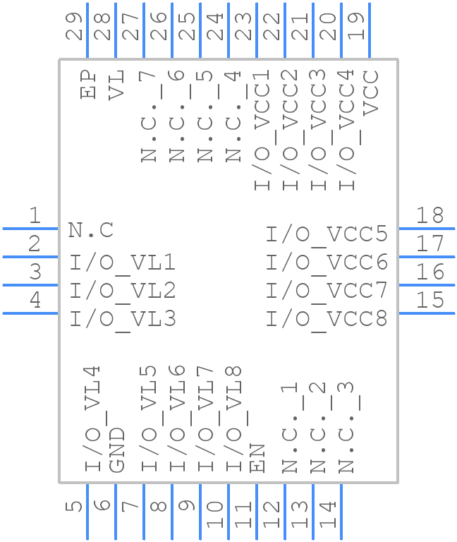 MAX13058EETI+ - Analog Devices - PCB symbol