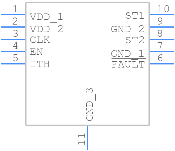 MAX13256ATB+ - Analog Devices - PCB symbol